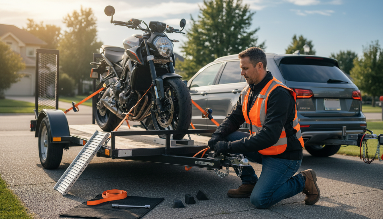 Motorrad transportieren mit Anhänger - Anhängerverleih24