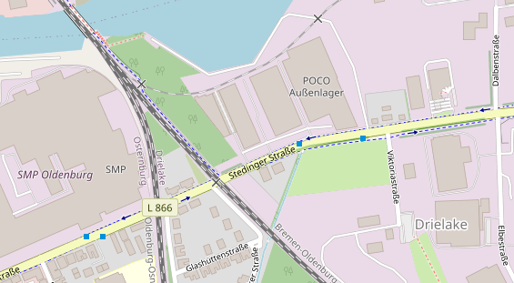 Anhänger auf Satellitenbild