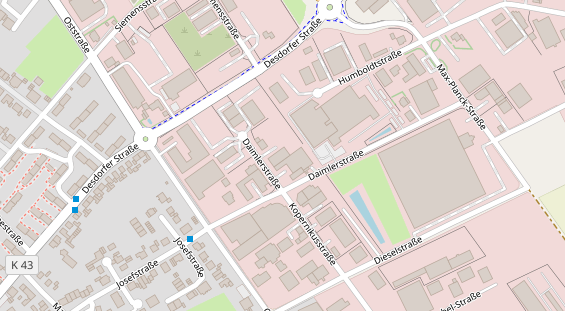 Anhänger auf Satellitenbild