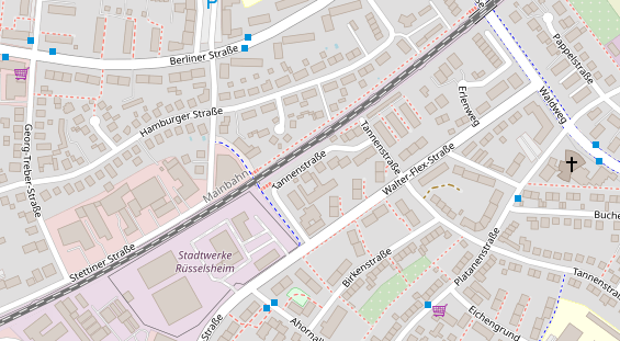 Anhänger auf Satellitenbild