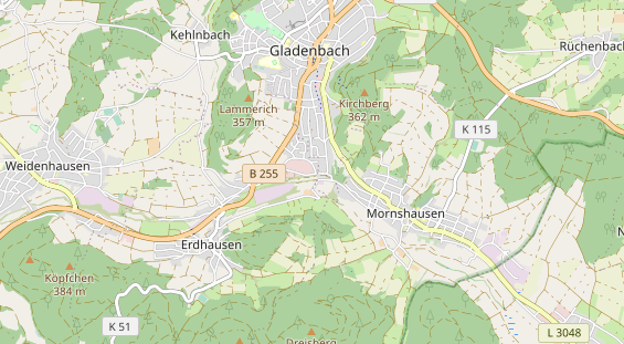 Anhänger auf Karte