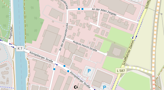 Anhänger auf Satellitenbild