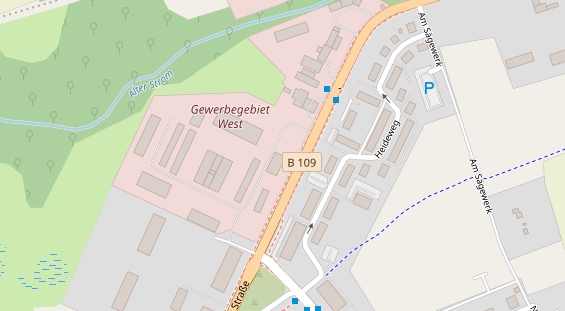 Anhänger auf Satellitenbild