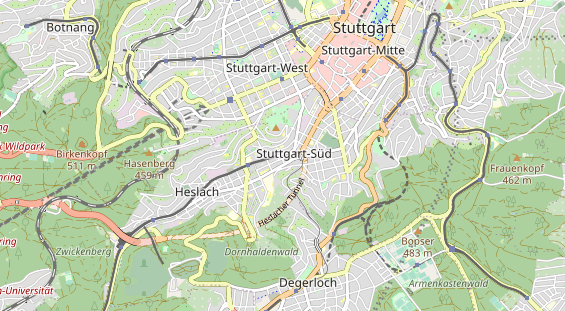 Anhänger auf Karte