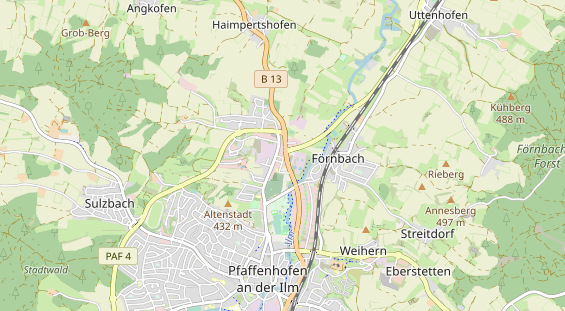 Anhänger auf Karte