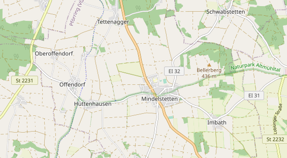 Anhänger auf Karte