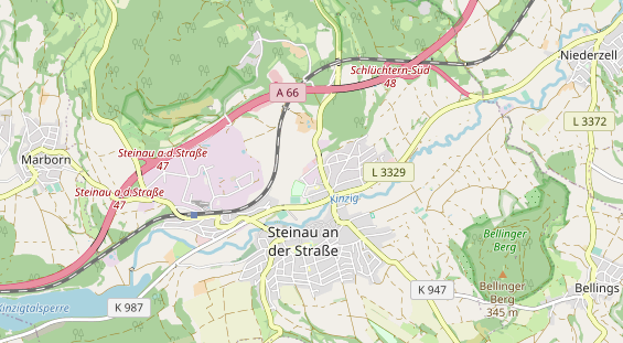 Anhänger auf Karte