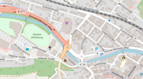 Anhänger auf Satellitenbild