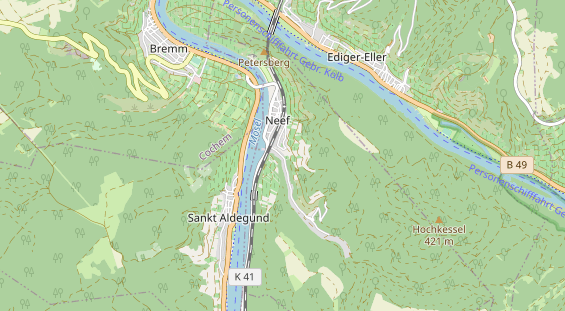 Anhänger auf Karte