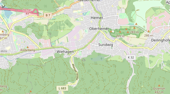 Anhänger auf Karte