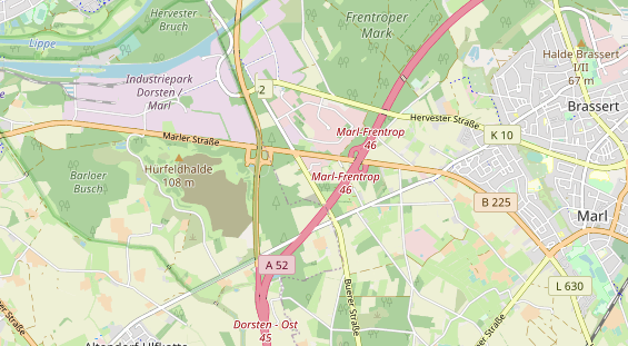 Anhänger auf Karte