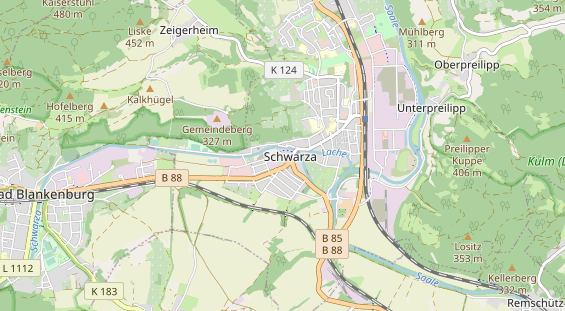 Anhänger auf Karte