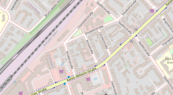 Anhänger auf Satellitenbild