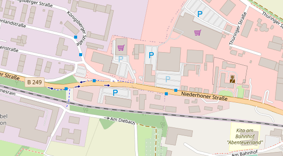 Anhänger auf Satellitenbild