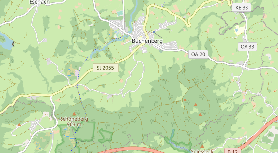 Anhänger auf Karte