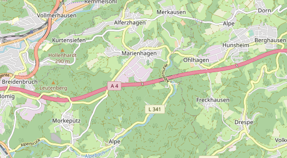Anhänger auf Karte
