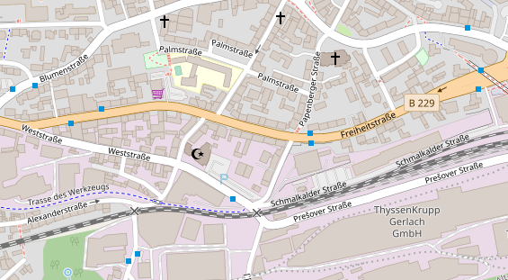 Anhänger auf Satellitenbild