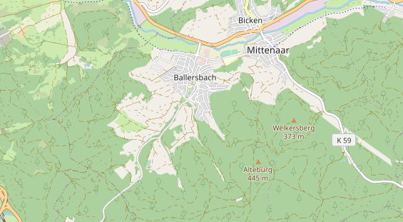 Anhänger auf Karte