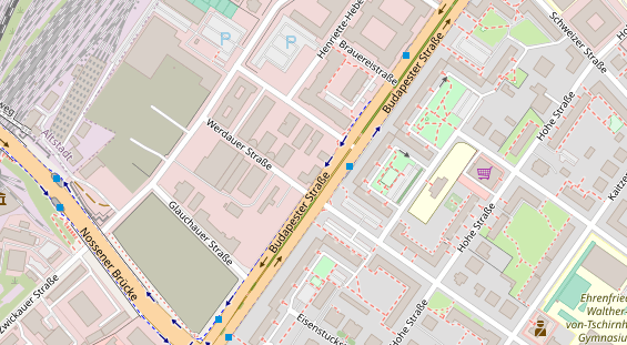 Anhänger auf Satellitenbild