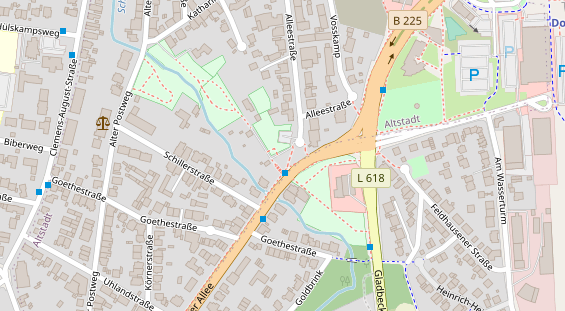 Anhänger auf Satellitenbild