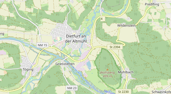 Anhänger auf Karte