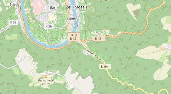 Anhänger auf Karte