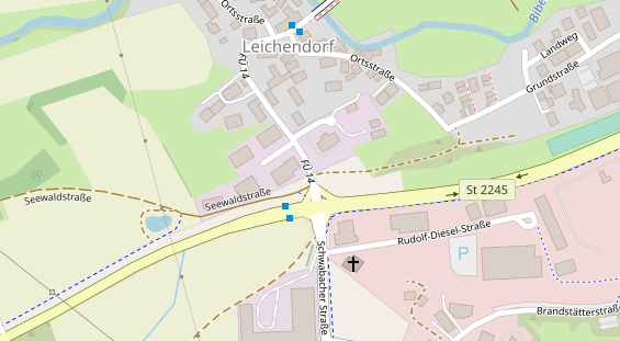 Anhänger auf Satellitenbild