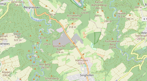 Anhänger auf Karte