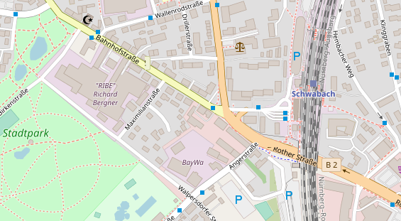 Anhänger auf Satellitenbild