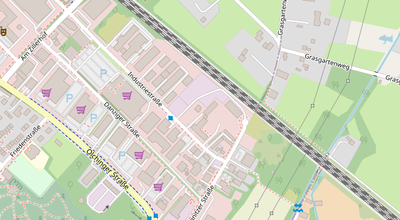 Anhänger auf Satellitenbild