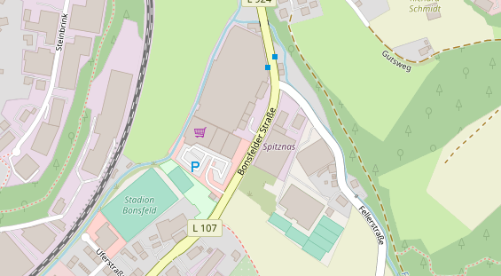 Anhänger auf Satellitenbild