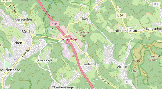 Anhänger auf Karte