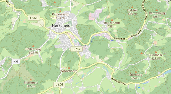 Anhänger auf Karte