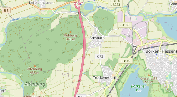 Anhänger auf Karte