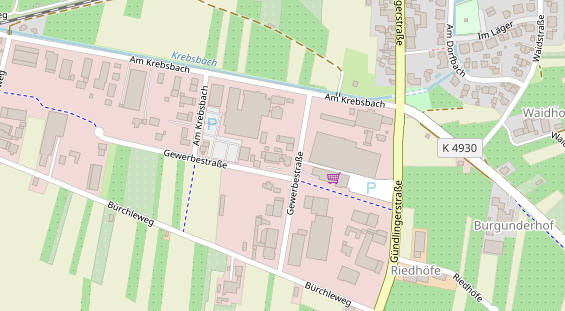 Anhänger auf Satellitenbild