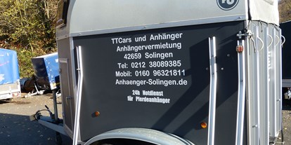 Anhänger - Bereitstellung und Rückgabe des Anhängers: Abholung vor Ort - PLZ 42659 (Deutschland) - Pferdeanhänger 2400kg mit Kamera
