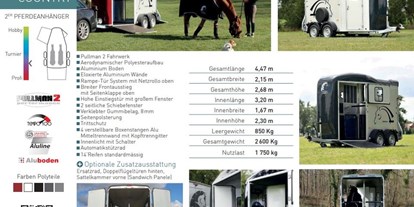 Anhänger - Innenlänge: 3000 - 5000 mm - Bayern - Pferdeanhänger Cheval Liberte  - Touring Country 2,6 Tonnen