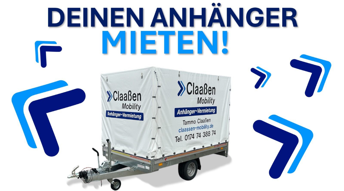 PKW-Anhänger - 1300kg PKW Anhänger mieten!