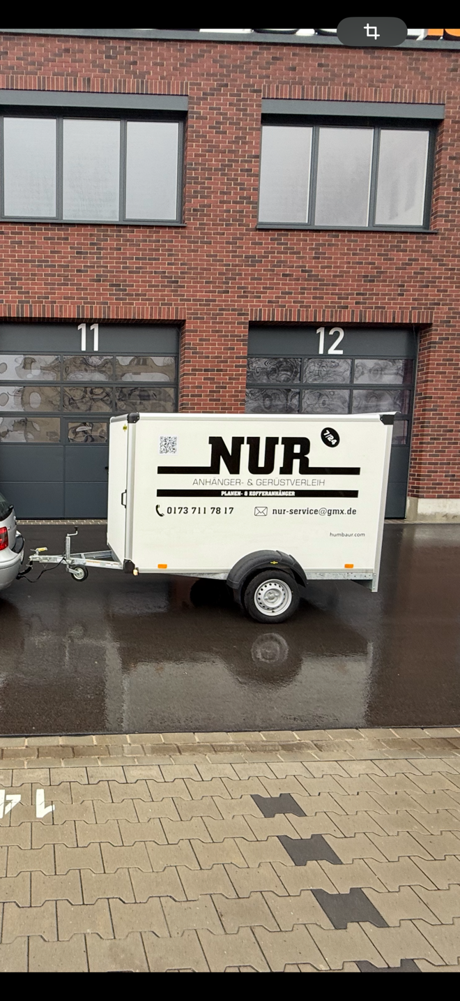 PKW-Anhänger - Anhänger Kofferanhänger 750kg und Zubehör Mieten Verleih