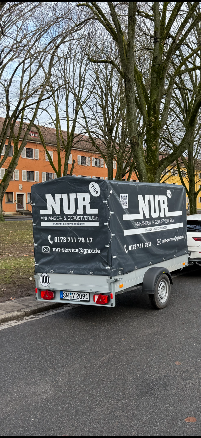 PKW-Anhänger - Anhänger Planenanhänger 750kg und Zubehör Mieten Verleih