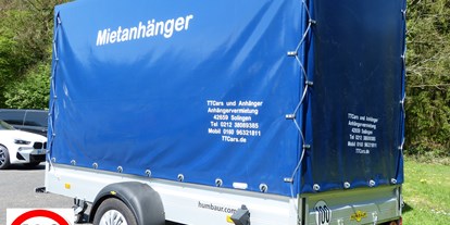 Anhänger - Bereitstellung und Rückgabe des Anhängers: Abholung vor Ort - Niederrhein - 1300kg  3 m Planenanhänger