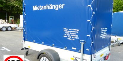 Anhänger - Bereitstellung und Rückgabe des Anhängers: Abholung vor Ort - Köln, Bonn, Eifel ... - Planenanhänger 1300kg 2,5m