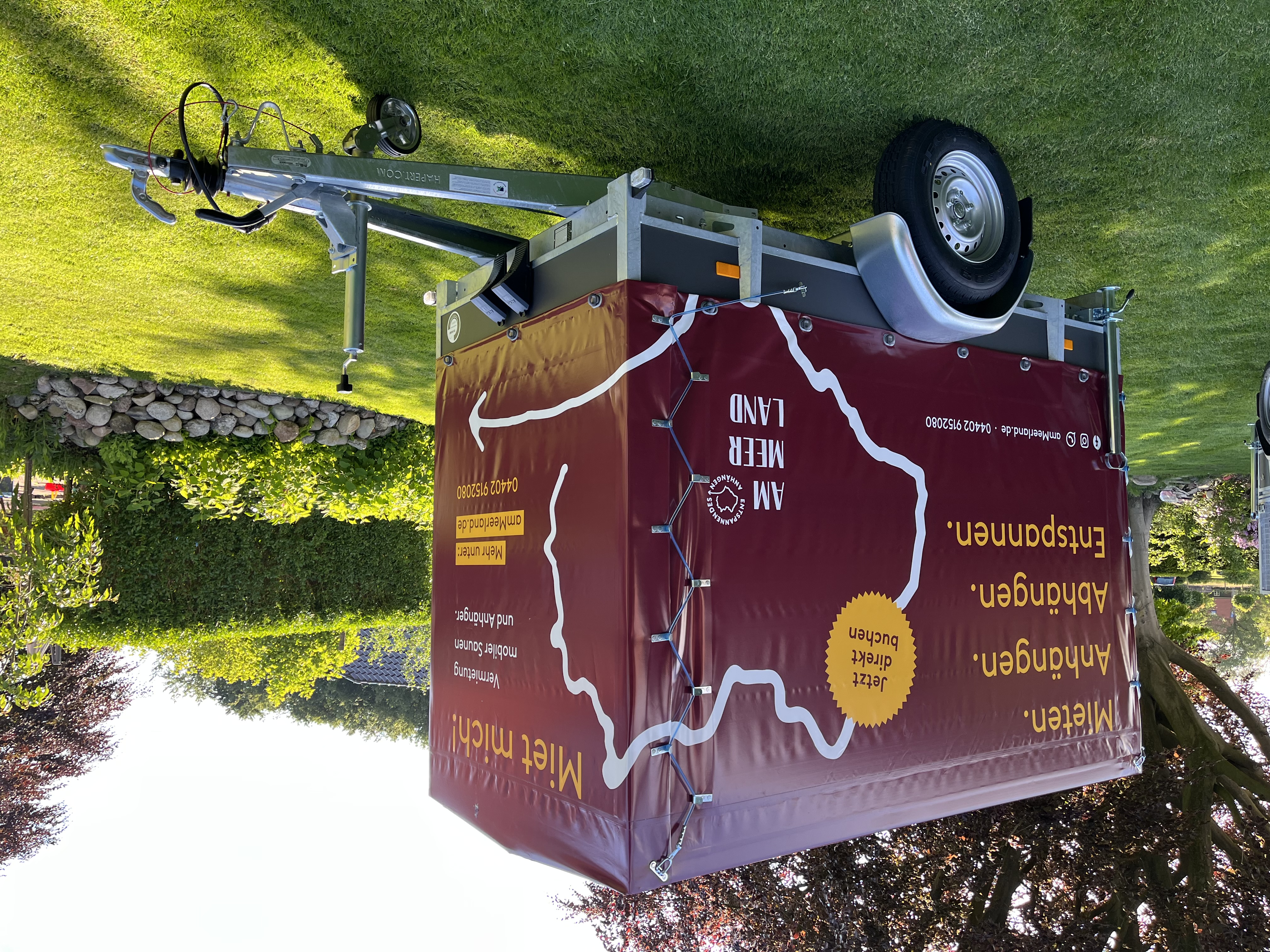 PKW-Anhänger: Planenanhänger 1000kg - amMeerland - Anhängervermietung Wiefelstede Rastede